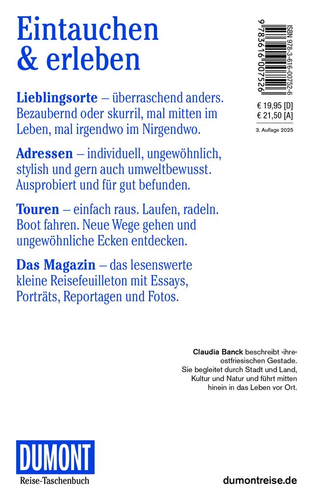 Weitere Ansicht: DUMONT Reise-Taschenbuch Reiseführer Ostfriesische Inseln & Nordseeküste | Claudia Banck