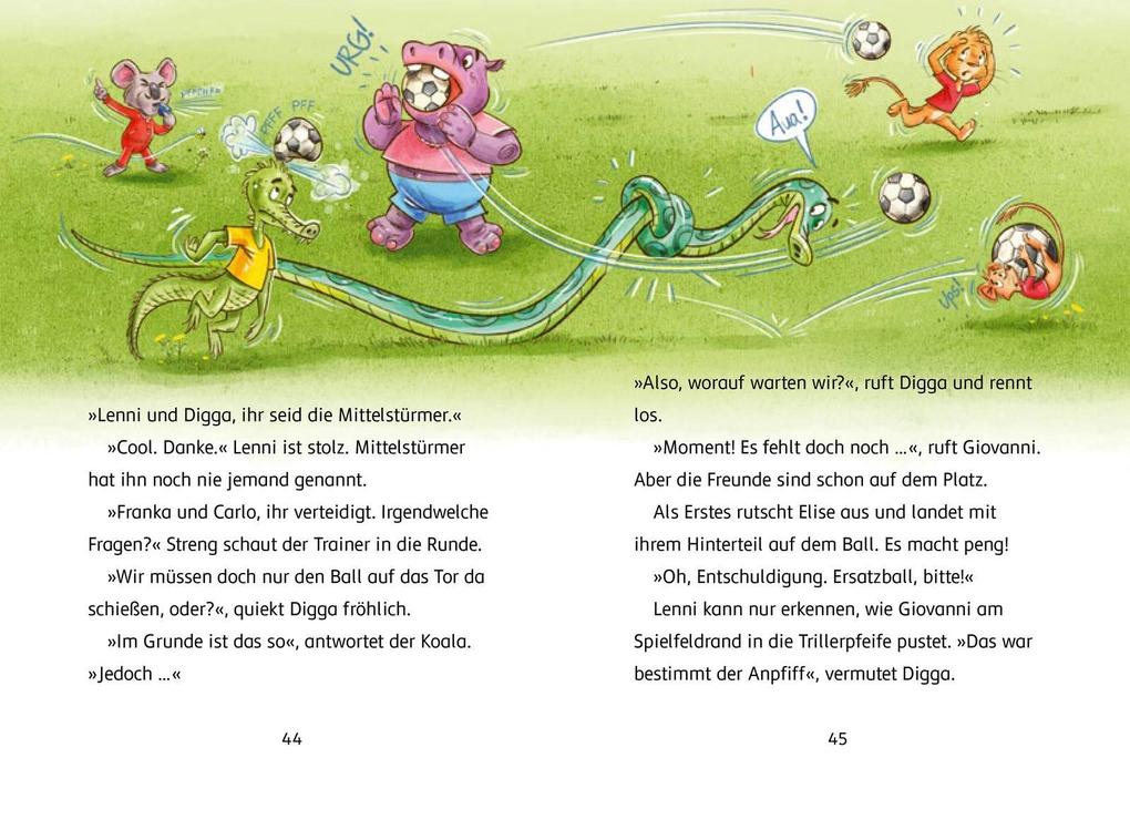 Weitere Ansicht: Olympiade der Tiere - Gut gekickt, Löwe! | Tina Schilp