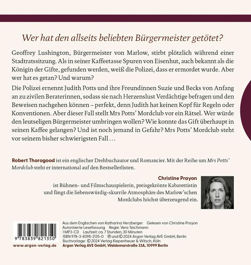 Weitere Ansicht: Mrs Potts' Mordclub und der tote Bürgermeister | Robert Thorogood