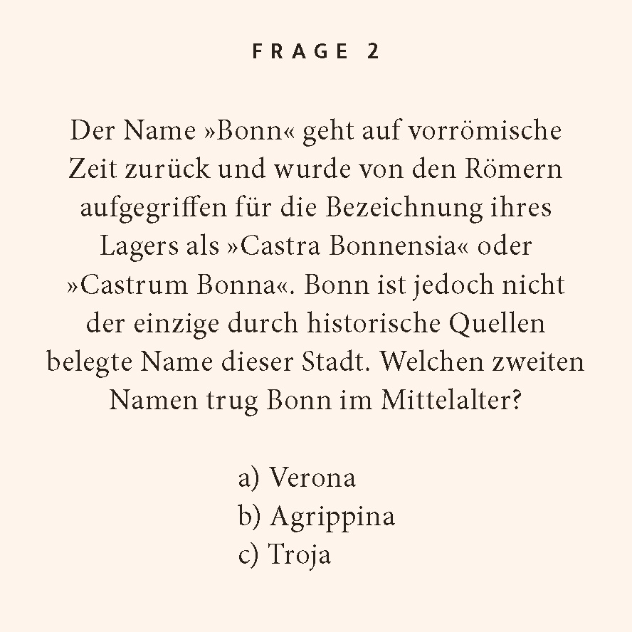 Weitere Ansicht: Bonn-Quiz | Barbara Steingießer