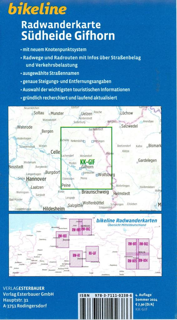 Weitere Ansicht: Radwanderkarte Südheide Gifhorn