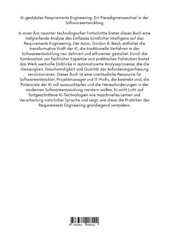 Weitere Ansicht: AI-gestütztes Requirements Engineering | Gordon B. Bach