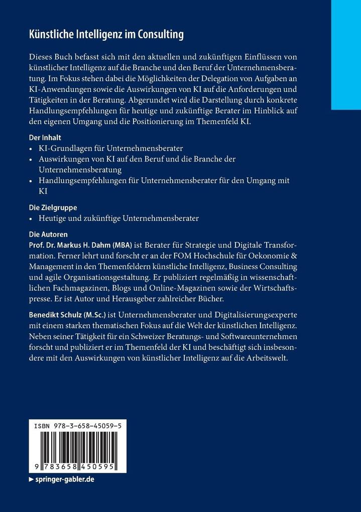 Weitere Ansicht: Künstliche Intelligenz im Consulting | Markus H. Dahm, Benedikt Schulz