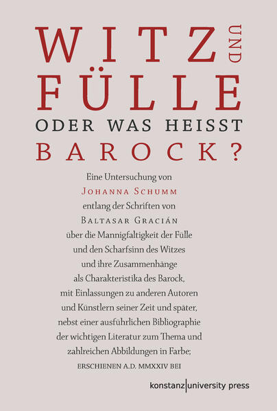 Produktbild: Witz und Fülle. Oder was heißt barock? | Johanna Schumm