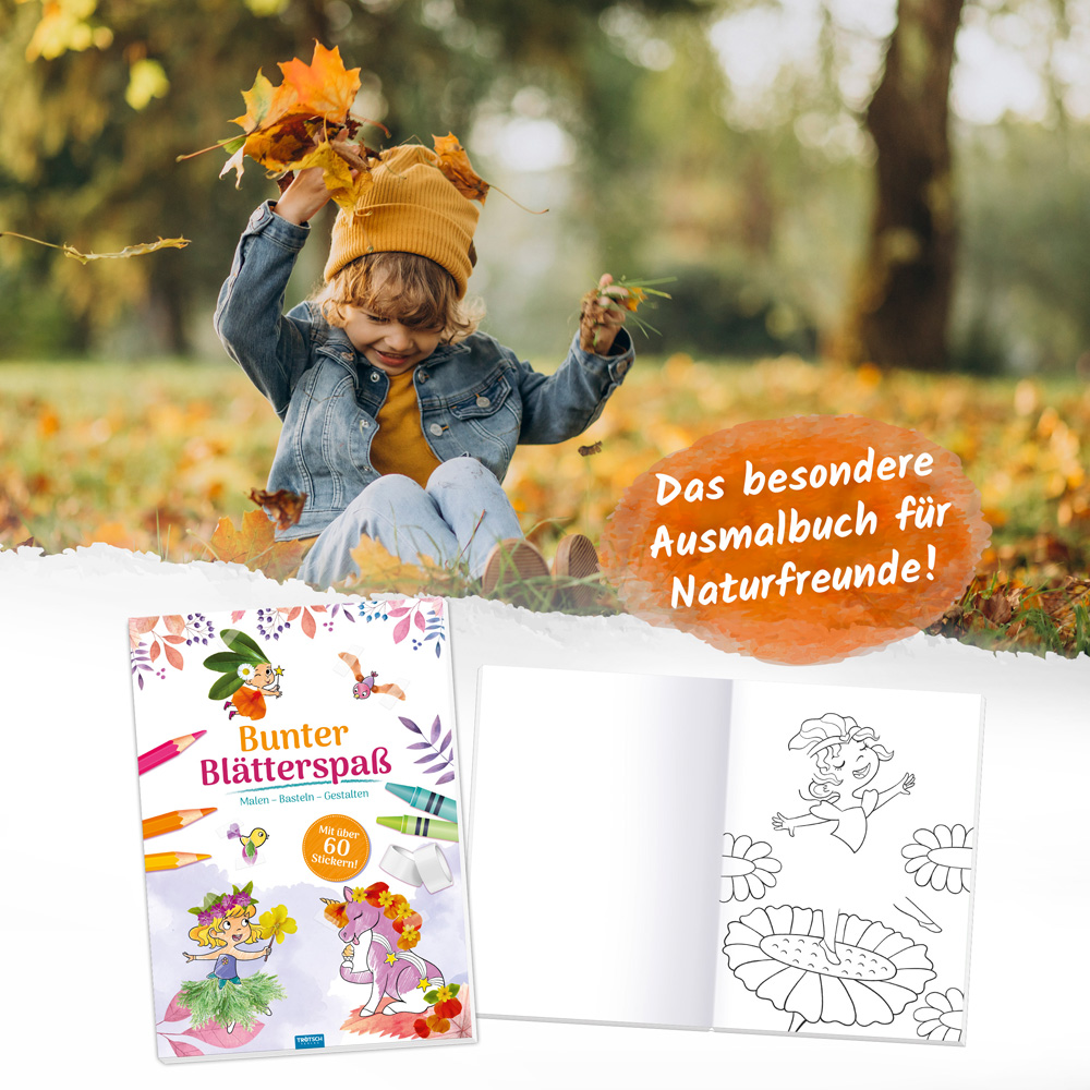 Weitere Ansicht: Trötsch Malbuch Bastelbuch Bunter Blätterspaß Feen Malen Basteln Gestalten