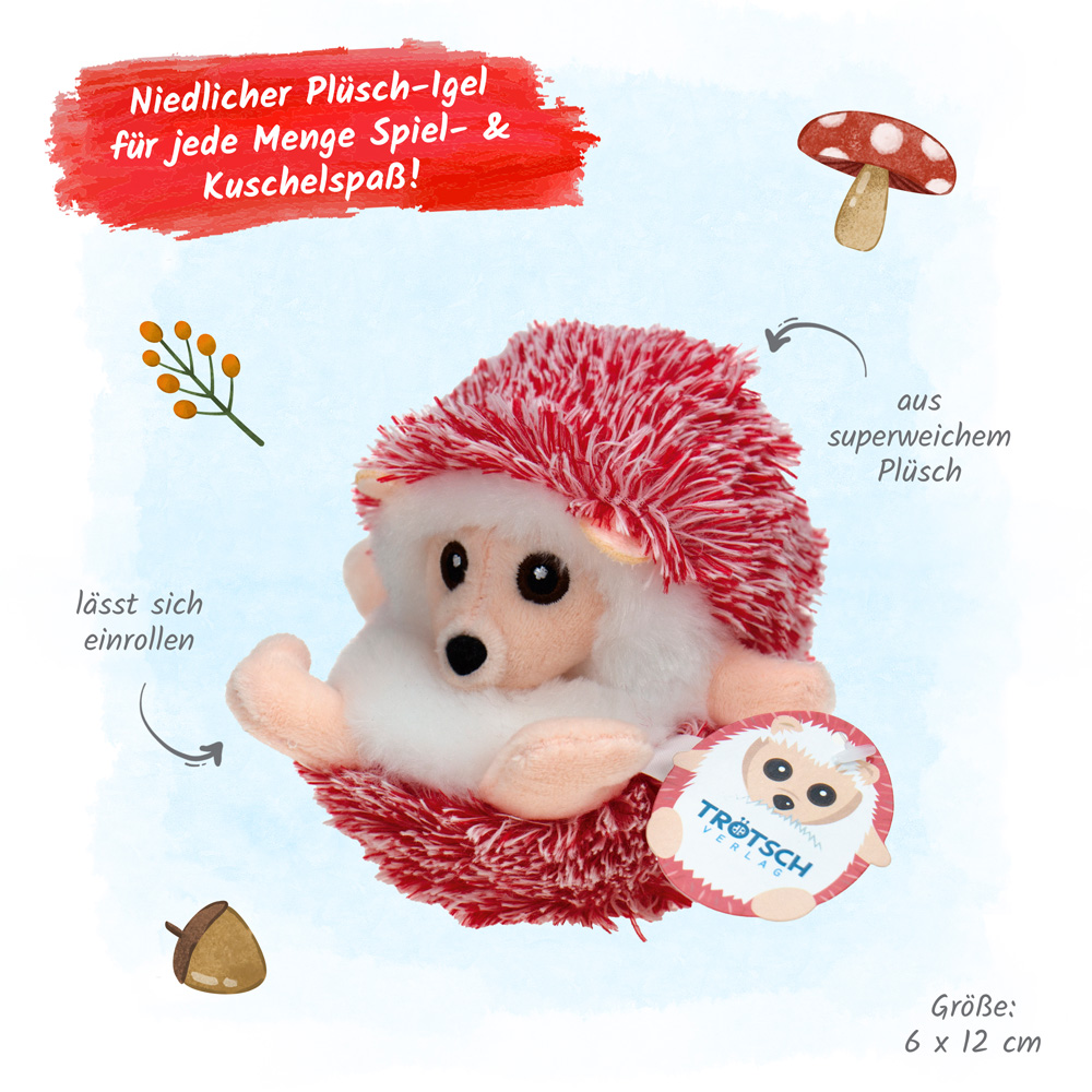 Weitere Ansicht: Trötsch Plüschigel rot