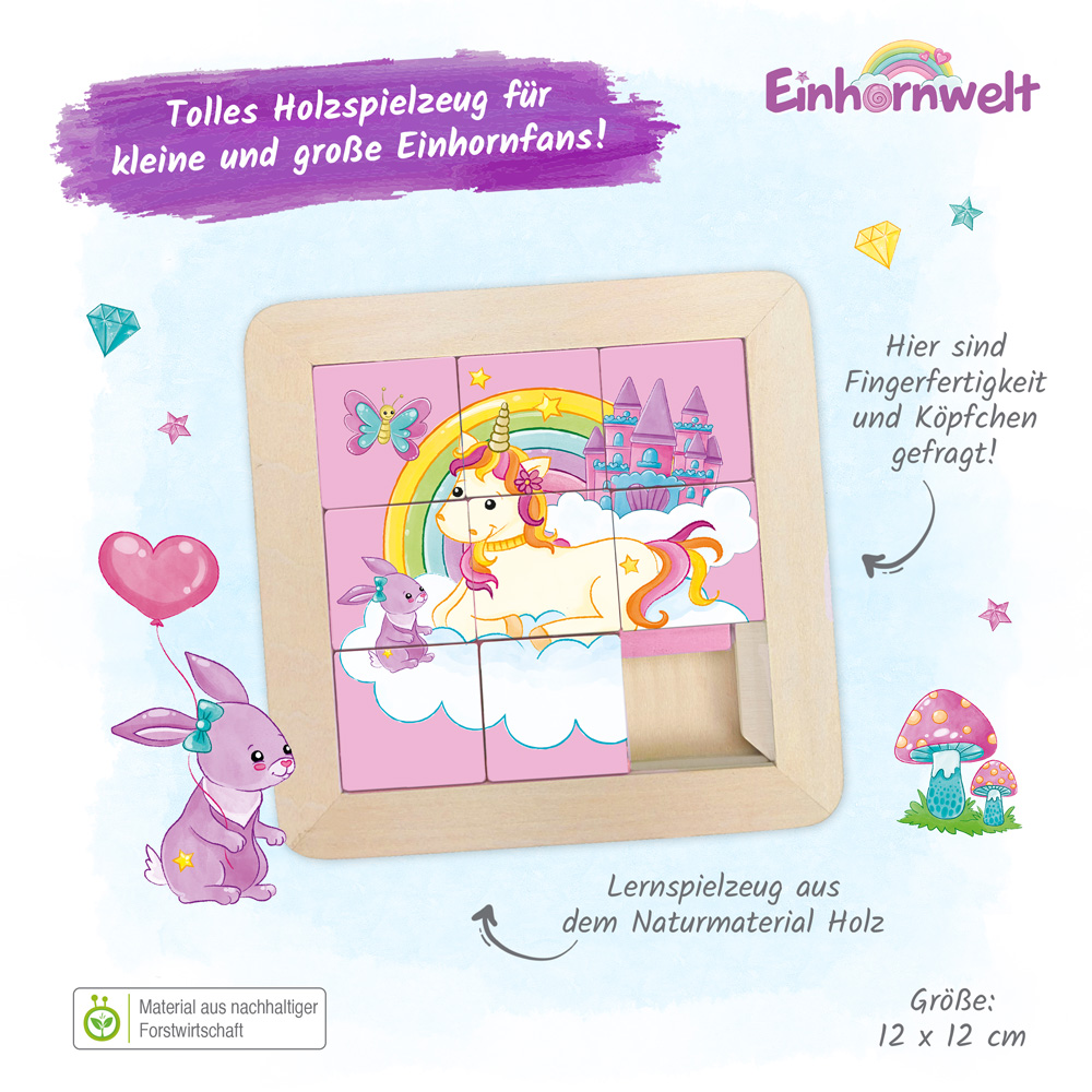 Weitere Ansicht: Trötsch Schiebepuzzle Einhornwelt