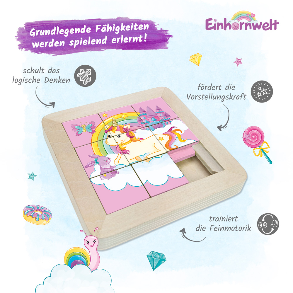 Weitere Ansicht: Trötsch Schiebepuzzle Einhornwelt