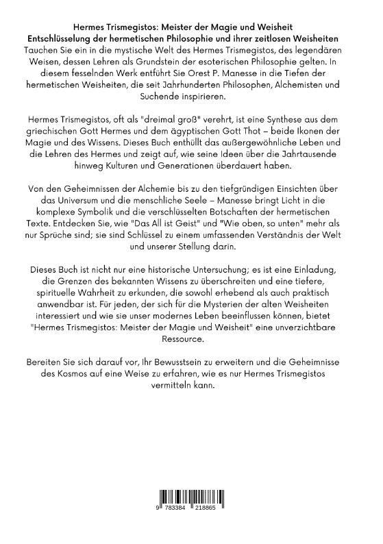 Weitere Ansicht: Hermes Trismegistos: Meister der Magie und Weisheit | Orest P. Manesse