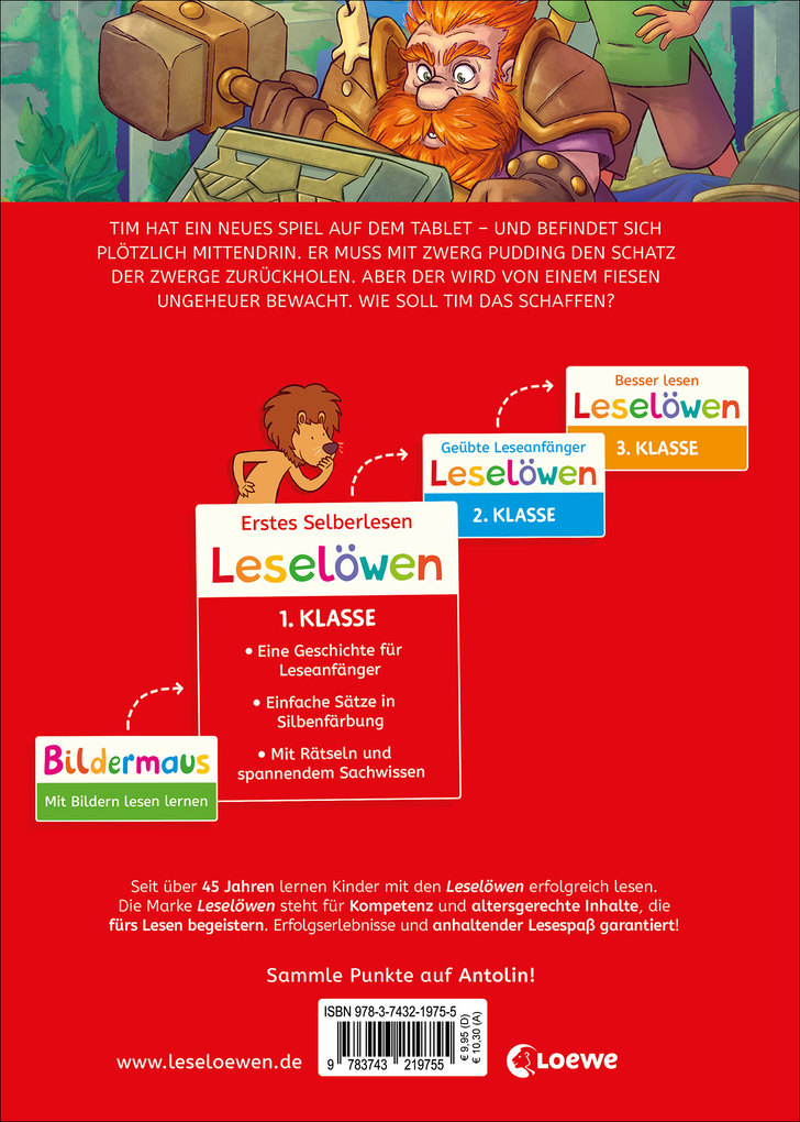 Weitere Ansicht: Leselöwen 1. Klasse - Das geheime Gold der Zwerge (Großbuchstabenausgabe) | Sonja Kaiblinger