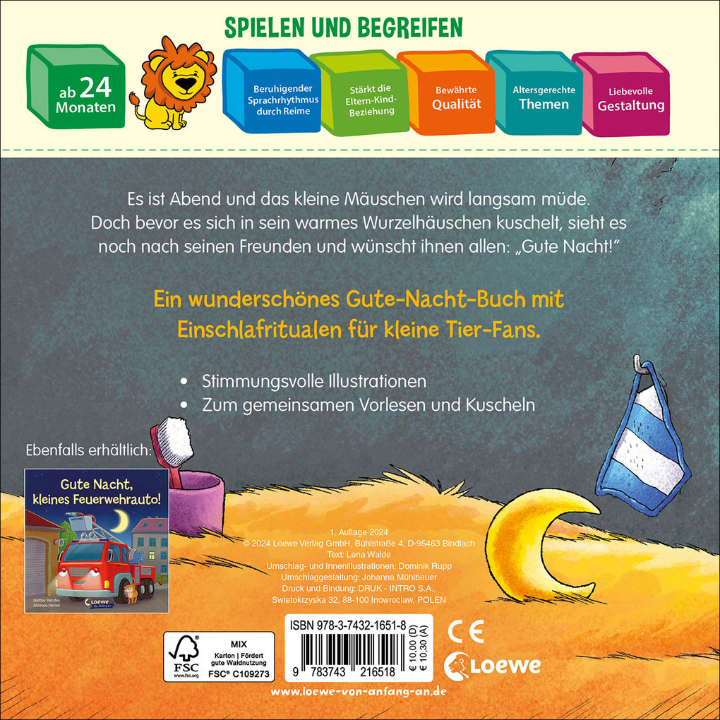 Weitere Ansicht: Gute Nacht, kleines Mäuschen! | Lena Walde