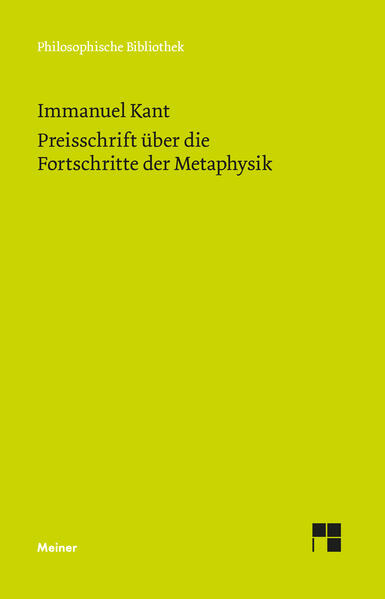 Produktbild: Preisschrift über die Fortschritte der Metaphysik | Immanuel Kant