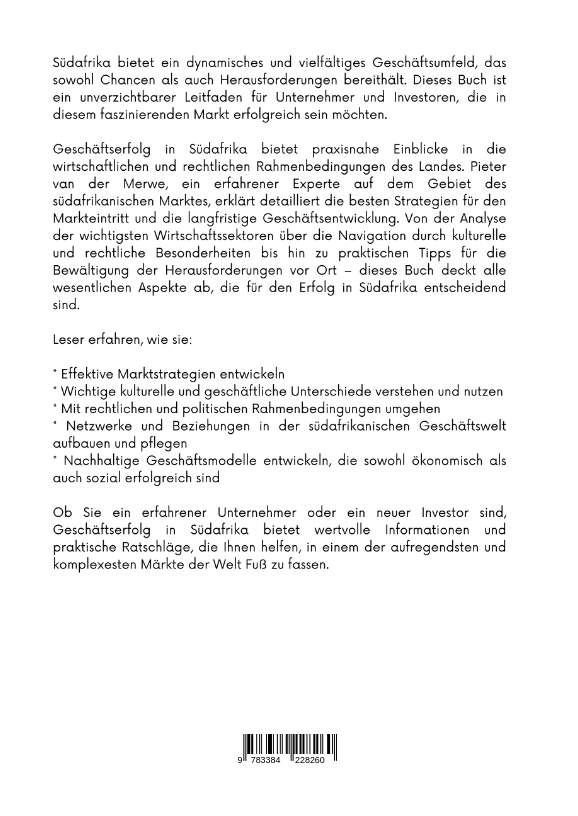 Weitere Ansicht: Geschäftserfolg in Südafrika | Pieter der Merwe