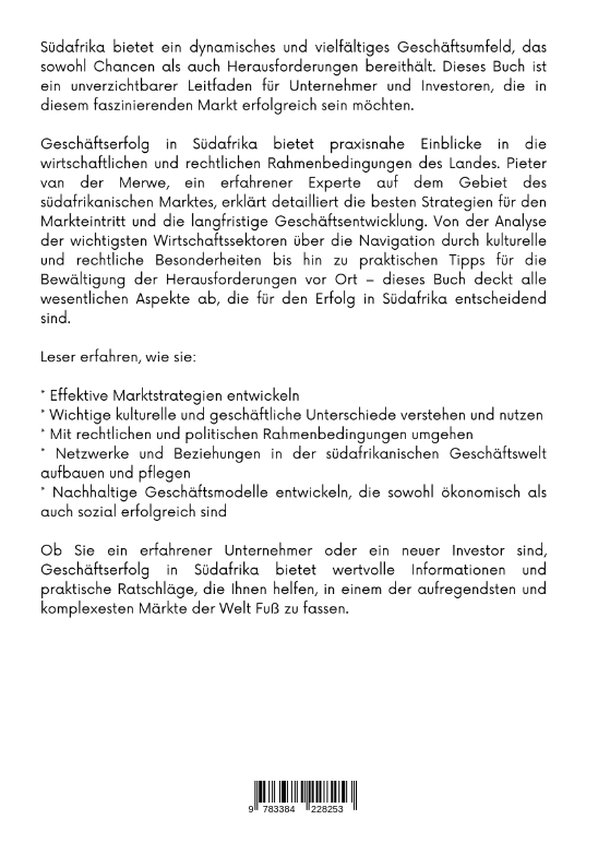 Weitere Ansicht: Geschäftserfolg in Südafrika | Pieter der Merwe, Pieter van der Merwe