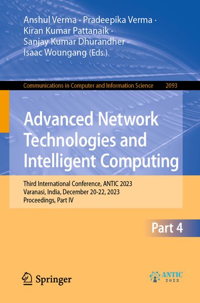 Produktbild: Advanced Network Technologies and Intelligent Computing