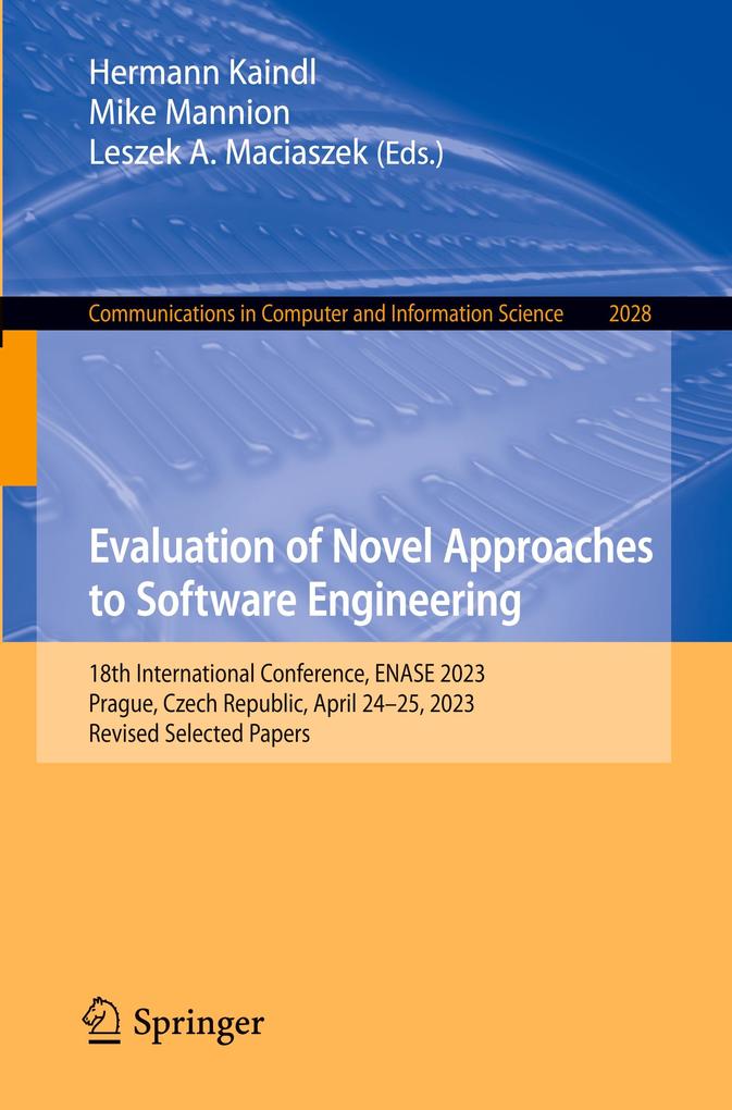 Produktbild: Evaluation of Novel Approaches to Software Engineering