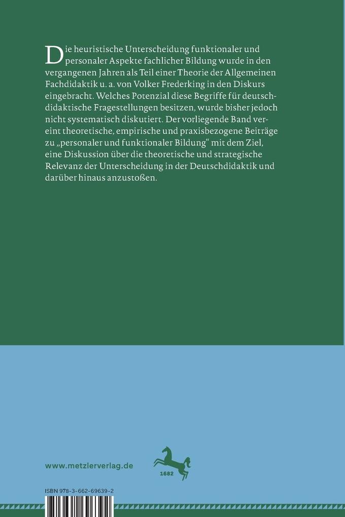 Weitere Ansicht: Personale und funktionale Bildung im Deutschunterricht