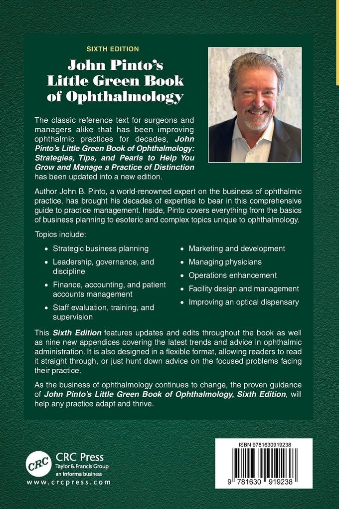 Weitere Ansicht: John Pinto's Little Green Book of Ophthalmology | John B. Pinto