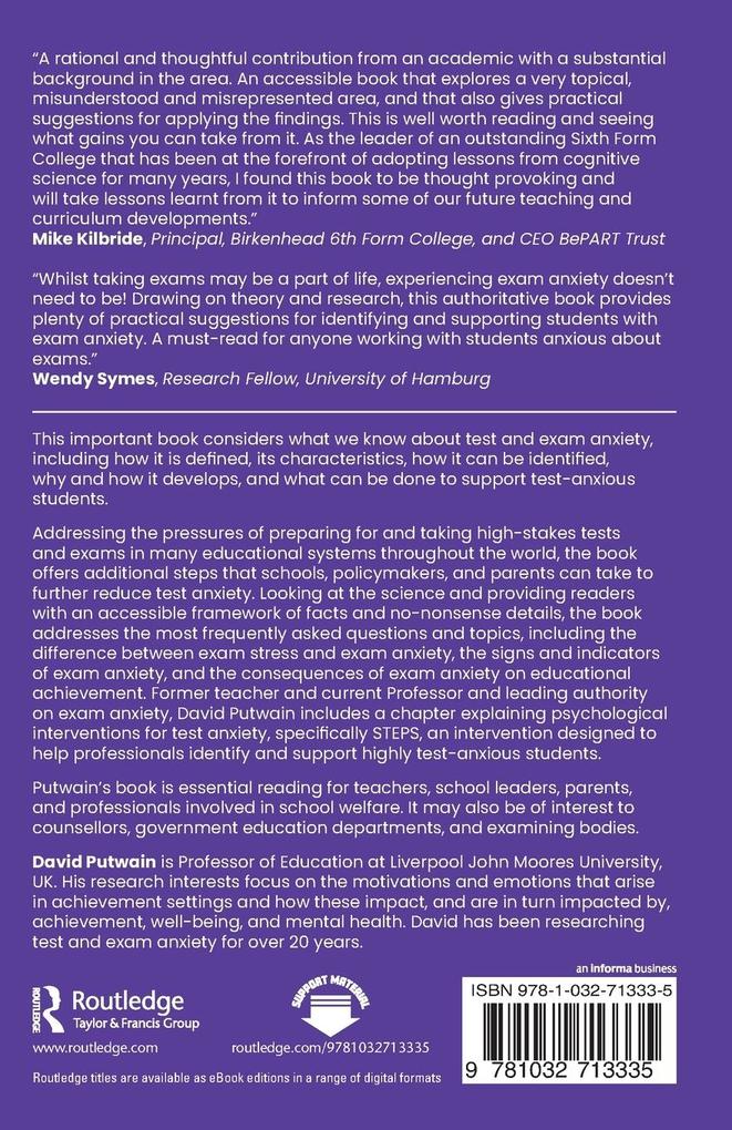 Weitere Ansicht: Understanding and Helping to Overcome Exam Anxiety | David Putwain