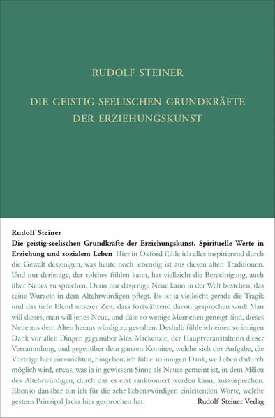 Produktbild: Die geistig-seelischen Grundkräfte der Erziehungskunst | Rudolf Steiner