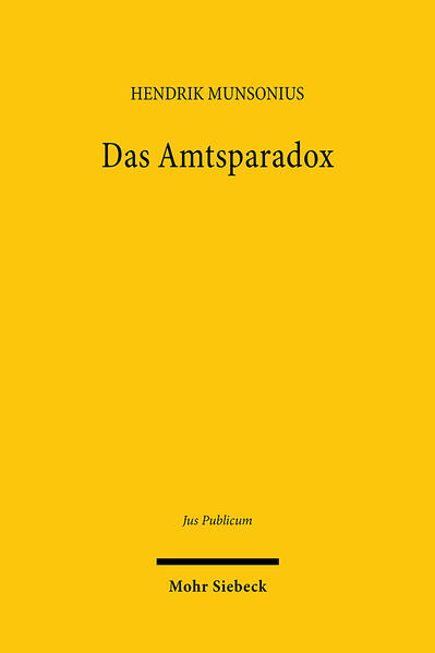 Produktbild: Das Amtsparadox | Hendrik Munsonius