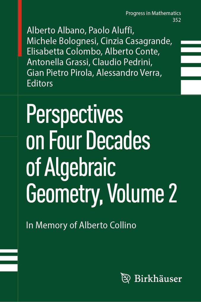 Produktbild: Perspectives on Four Decades of Algebraic Geometry, Volume 2