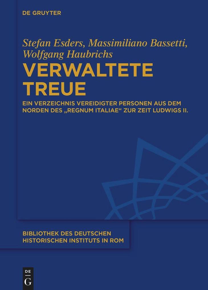 Produktbild: Verwaltete Treue | Stefan Esders, Massimiliano Bassetti, Wolfgang Haubrichs