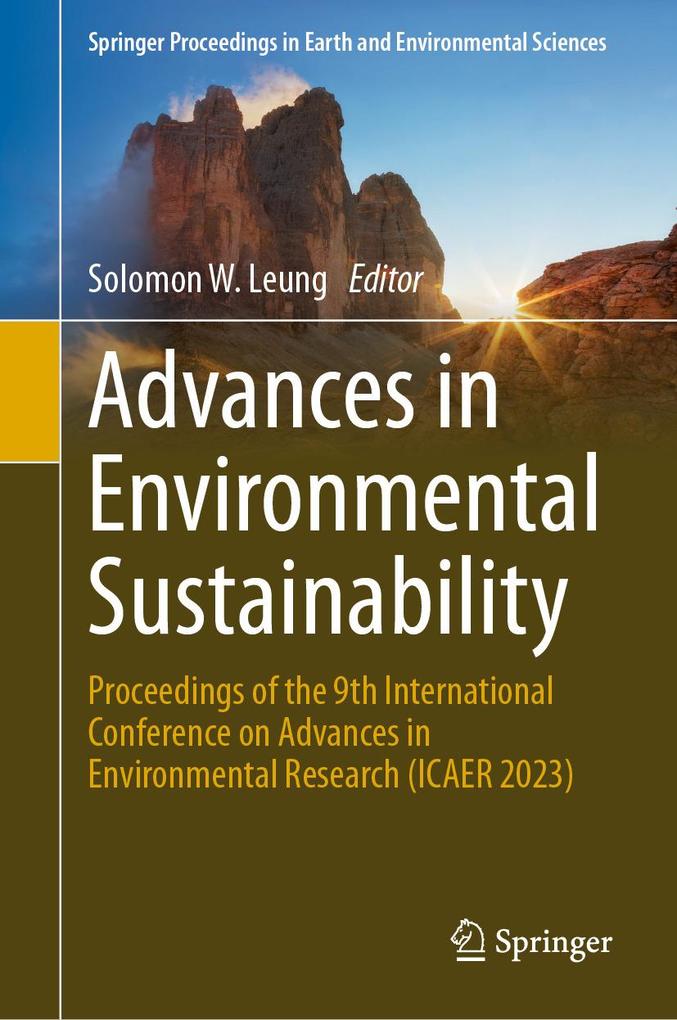 Produktbild: Advances in Environmental Sustainability