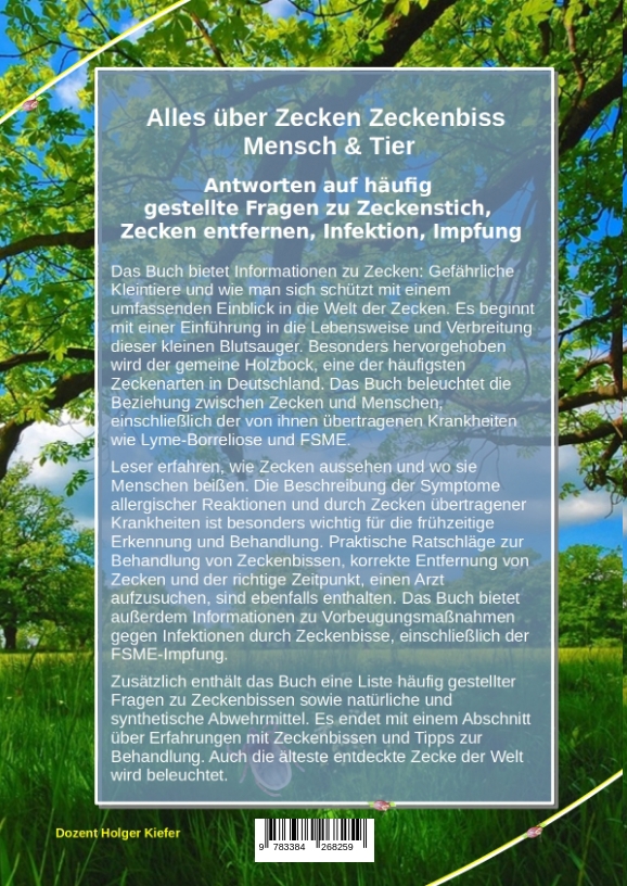 Weitere Ansicht: Alles über Zecken Zeckenbiss Mensch & Tier | Holger Kiefer