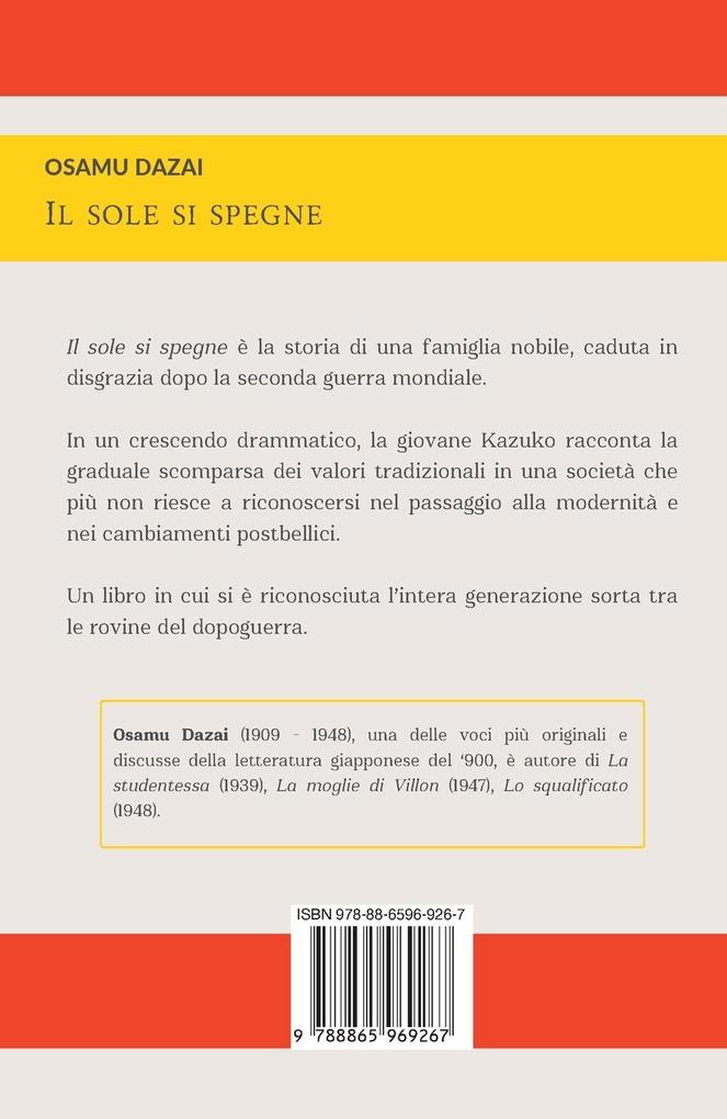 Weitere Ansicht: IL SOLE SI SPEGNE | Osamu Dazai