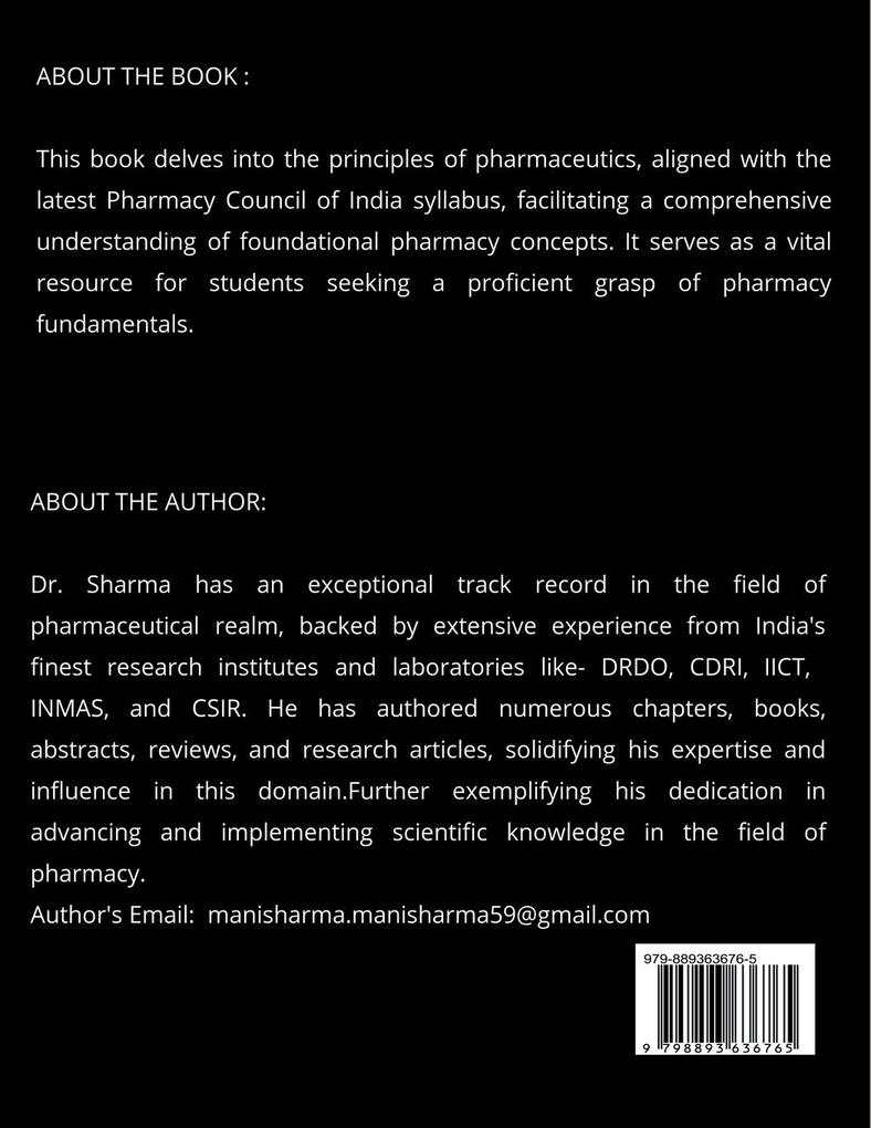 Weitere Ansicht: Pharmaceutics-I | Mani Sharma