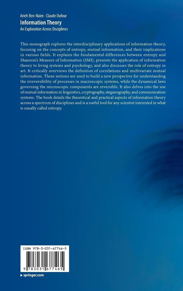 Weitere Ansicht: Information Theory | Arieh Ben-Naim, Claude Dufour