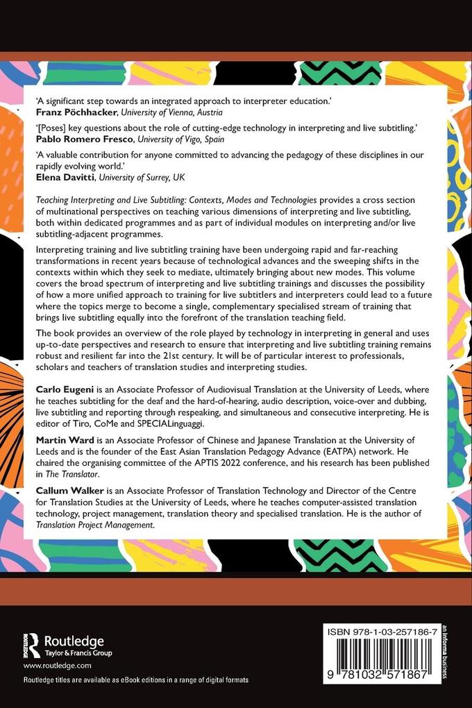 Weitere Ansicht: Teaching Interpreting and Live Subtitling