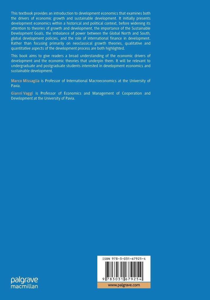 Weitere Ansicht: Introduction to Development Economics | Marco Missaglia, Gianni Vaggi
