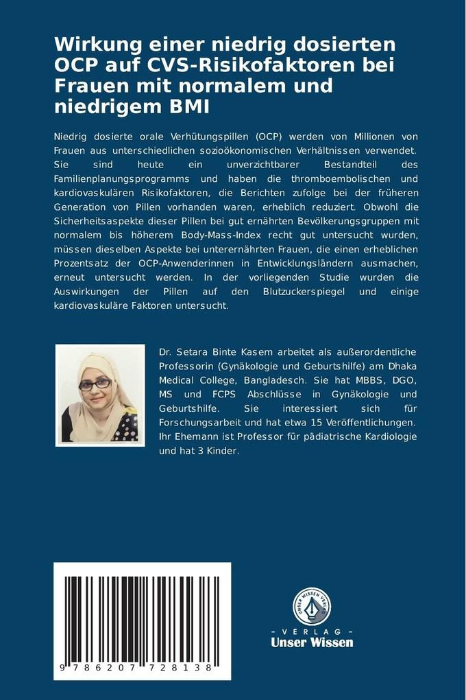 Weitere Ansicht: Wirkung einer niedrig dosierten OCP auf CVS-Risikofaktoren bei Frauen mit normalem und niedrigem BMI | Setara Kasem, Raisa Adiba, Selma Anika