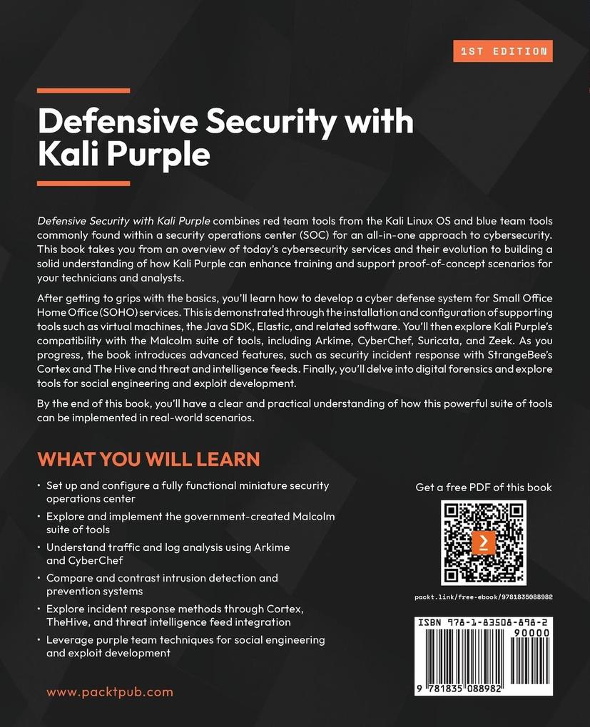 Weitere Ansicht: Defensive Security with Kali Purple | Karl Lane