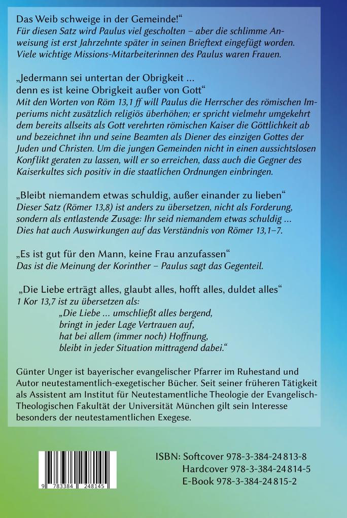 Weitere Ansicht: Paulus meinte das ganz anders | Günter Unger
