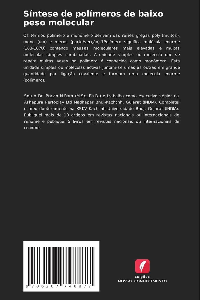 Weitere Ansicht: Síntese de polímeros de baixo peso molecular | Pravin Ram, Ram Nandaniya, Ranjit Pada