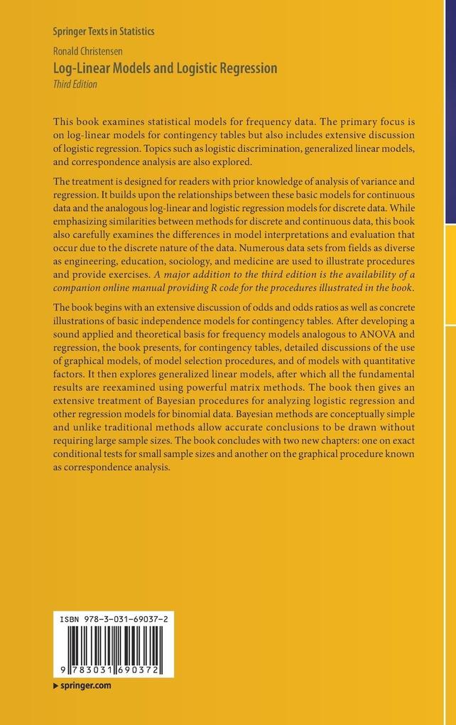 Weitere Ansicht: Log-Linear Models and Logistic Regression | RONALD CHRISTENSEN