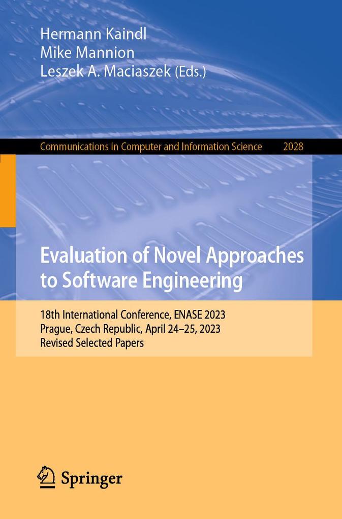 Produktbild: Evaluation of Novel Approaches to Software Engineering