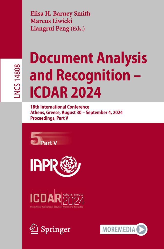 Produktbild: Document Analysis and Recognition - ICDAR 2024
