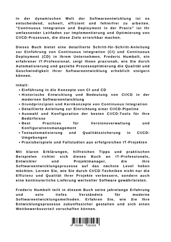 Weitere Ansicht: Continuous Integration und Deployment in der Praxis | Frederic Humbolt