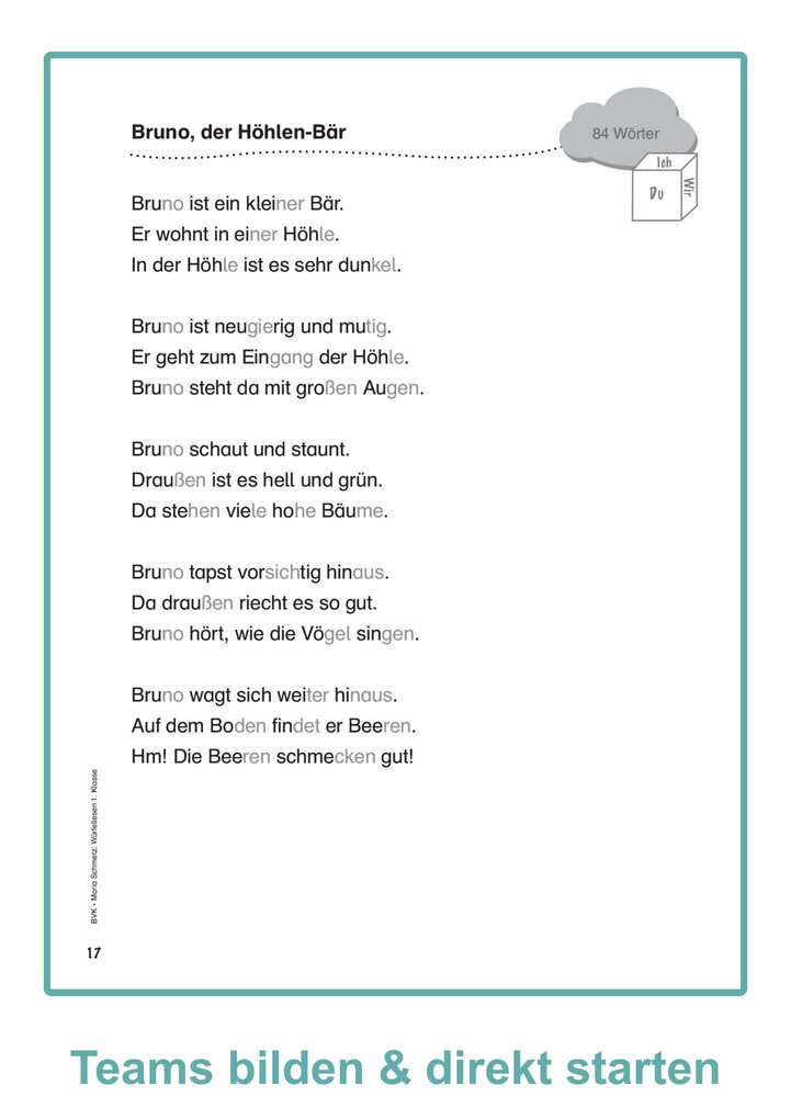 Weitere Ansicht: Würfellesen - 1. Klasse | Maria Schmetz