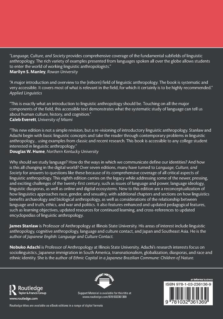 Weitere Ansicht: Language, Culture, and Society | James Stanlaw, Nobuko Adachi