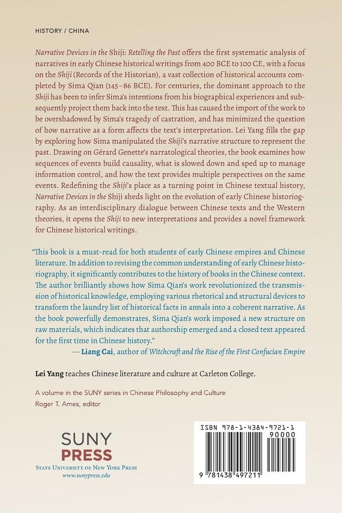Weitere Ansicht: Narrative Devices in the Shiji | Lei Yang