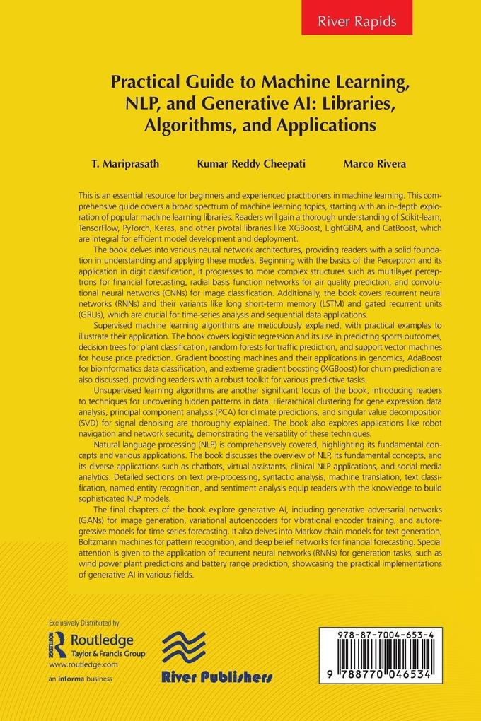 Weitere Ansicht: Practical Guide to Machine Learning, NLP, and Generative AI | Kumar Reddy Cheepati, Marco Rivera, T. Mariprasath
