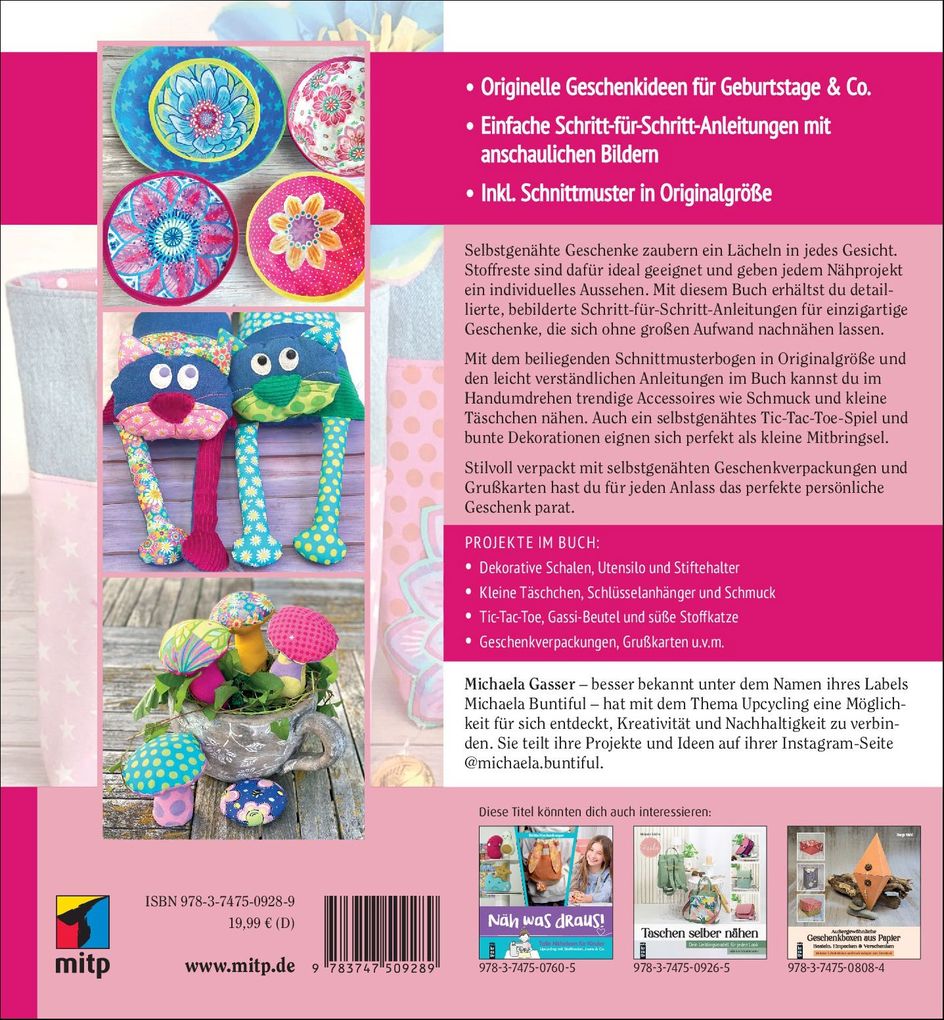 Weitere Ansicht: Geschenke nähen aus Stoffresten | Michaela Buntiful