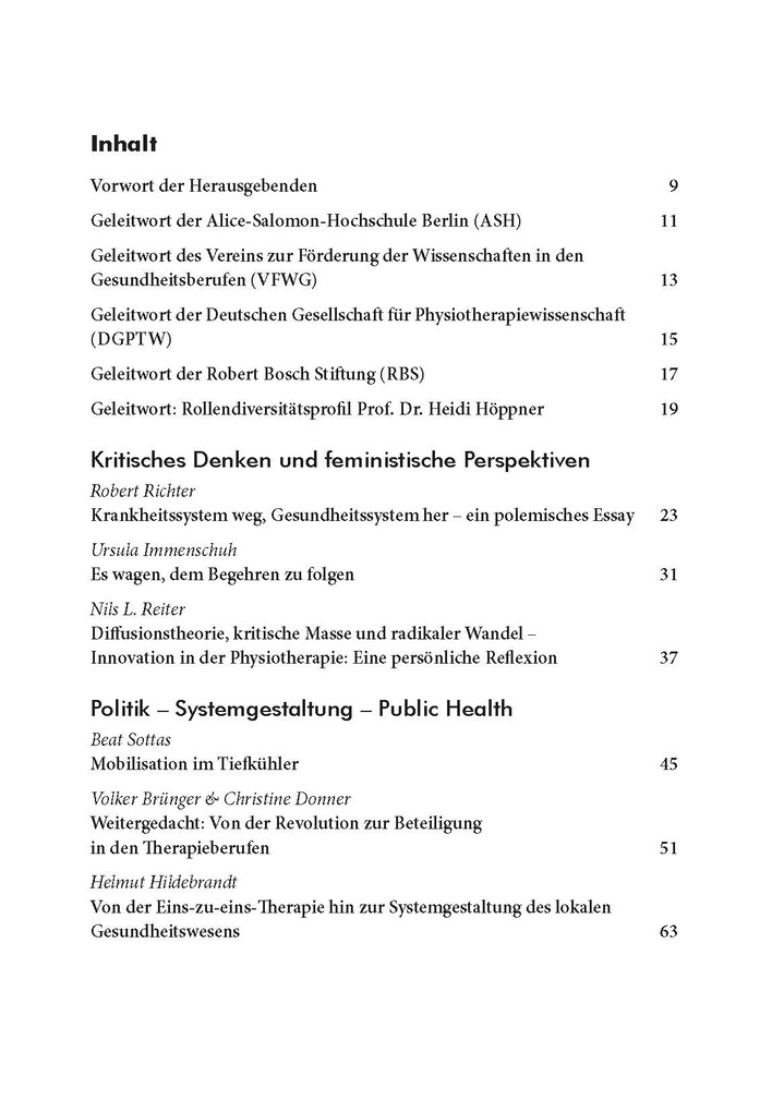 Weitere Ansicht: Physiotherapie weiterdenken