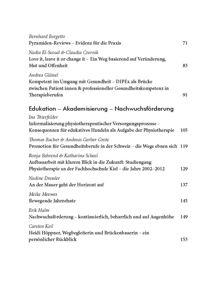 Weitere Ansicht: Physiotherapie weiterdenken