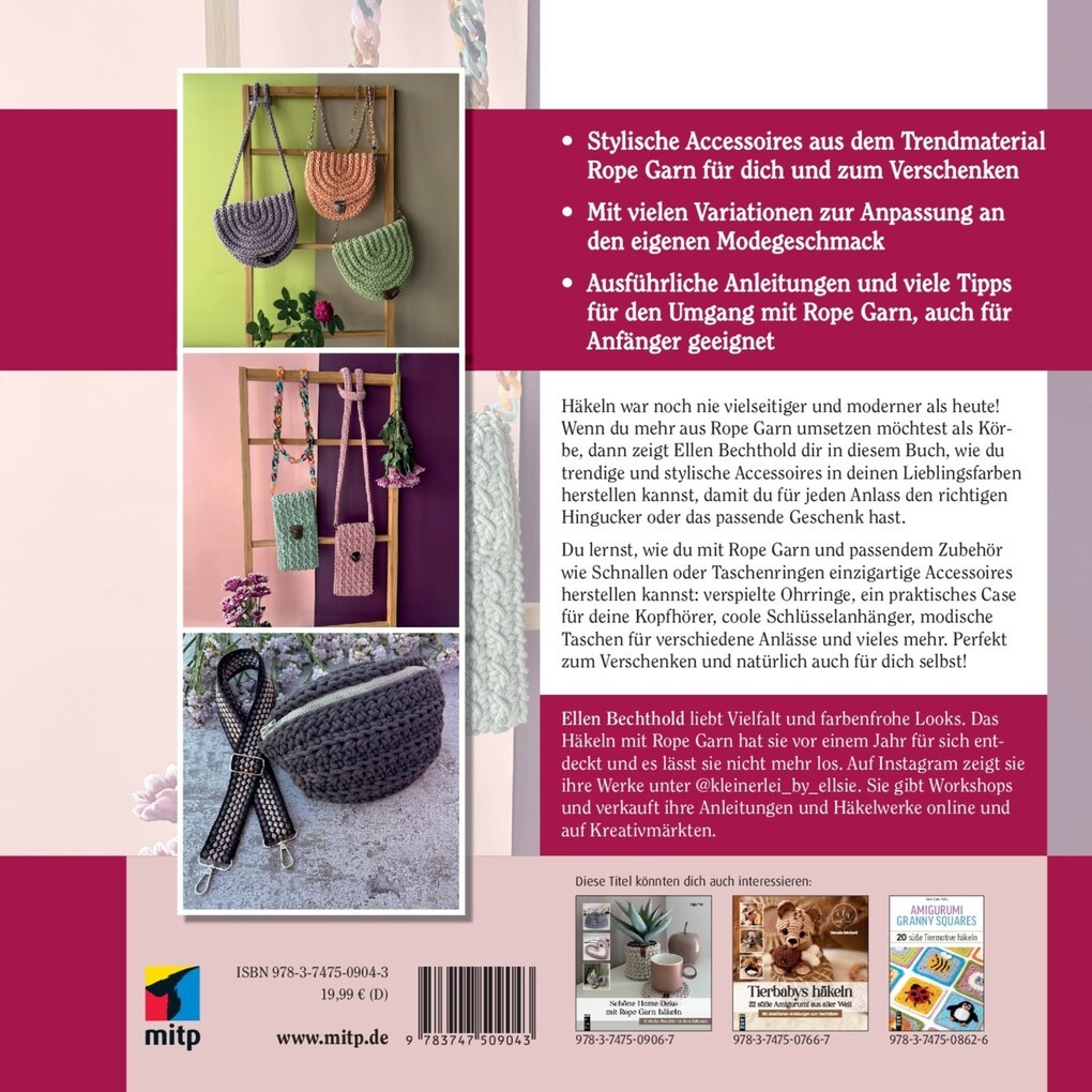 Weitere Ansicht: Stylische Accessoires mit Rope Garn häkeln | Ellen Bechthold